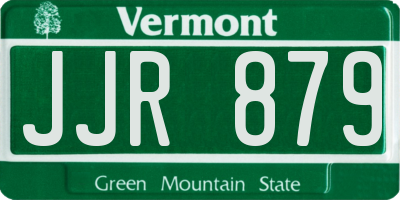 VT license plate JJR879