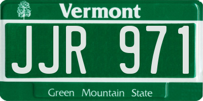 VT license plate JJR971