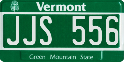 VT license plate JJS556