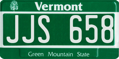 VT license plate JJS658