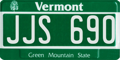 VT license plate JJS690