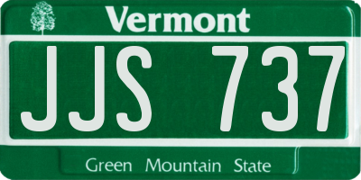 VT license plate JJS737