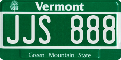VT license plate JJS888