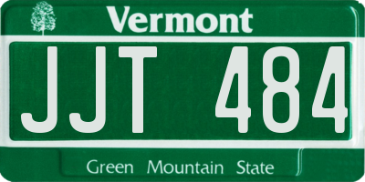 VT license plate JJT484
