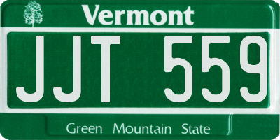 VT license plate JJT559