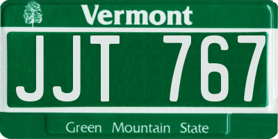 VT license plate JJT767