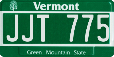 VT license plate JJT775