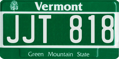 VT license plate JJT818