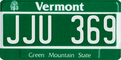 VT license plate JJU369