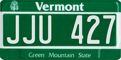 VT license plate JJU427
