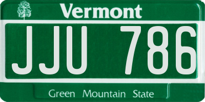 VT license plate JJU786