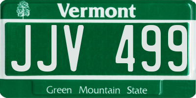 VT license plate JJV499