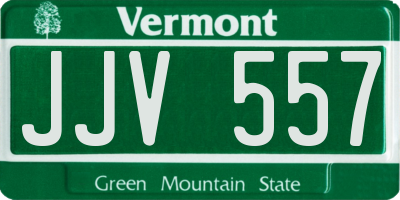 VT license plate JJV557