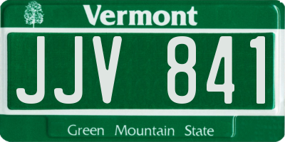 VT license plate JJV841
