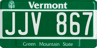 VT license plate JJV867