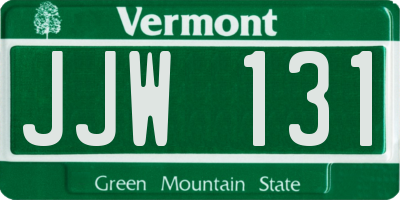 VT license plate JJW131