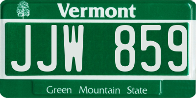 VT license plate JJW859