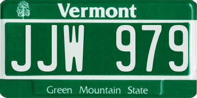 VT license plate JJW979