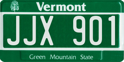 VT license plate JJX901