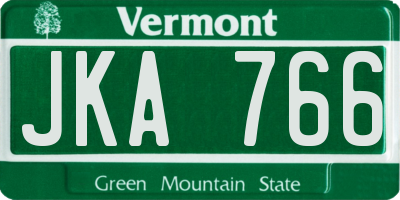 VT license plate JKA766