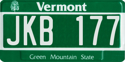 VT license plate JKB177