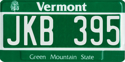 VT license plate JKB395