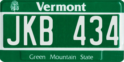 VT license plate JKB434