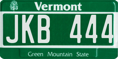 VT license plate JKB444