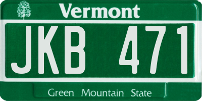VT license plate JKB471