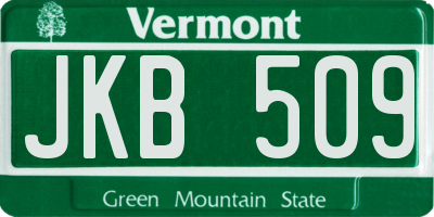 VT license plate JKB509