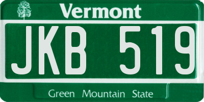 VT license plate JKB519