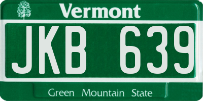 VT license plate JKB639