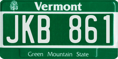 VT license plate JKB861