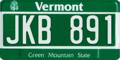 VT license plate JKB891