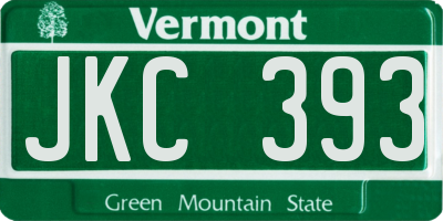 VT license plate JKC393