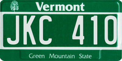 VT license plate JKC410