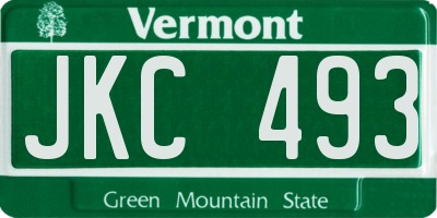 VT license plate JKC493