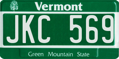VT license plate JKC569