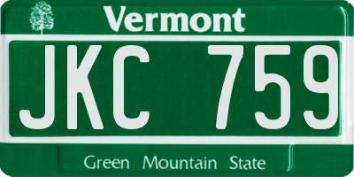 VT license plate JKC759
