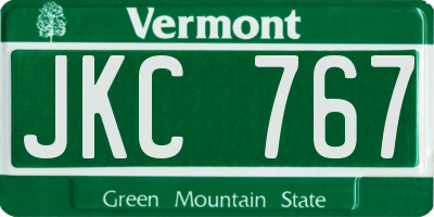 VT license plate JKC767