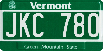 VT license plate JKC780