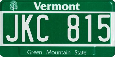 VT license plate JKC815