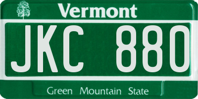 VT license plate JKC880