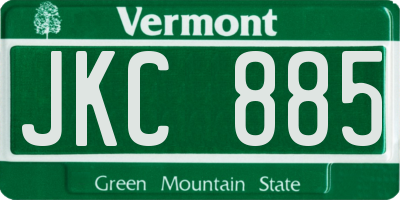 VT license plate JKC885
