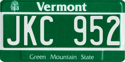 VT license plate JKC952