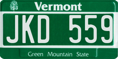 VT license plate JKD559