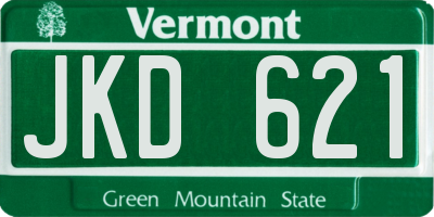 VT license plate JKD621