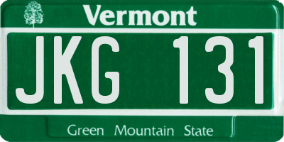 VT license plate JKG131