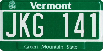VT license plate JKG141