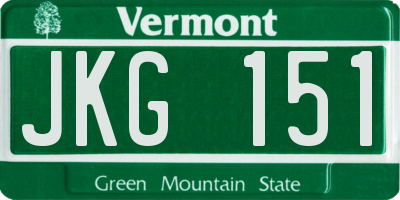 VT license plate JKG151